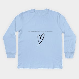 I love you in ascii code tee design Kids Long Sleeve T-Shirt
